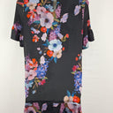 Leona Edmiston Hand Painted Floral Midi Dress Size 16 by SwapUp-Online Second Hand Store-Online Thrift Store