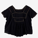 Seed Eyelet Embellishment Squared Neck Top Size XS by SwapUp-Online Second Hand Store-Online Thrift Store
