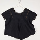 Seed Eyelet Embellishment Squared Neck Top Size XS by SwapUp-Online Second Hand Store-Online Thrift Store