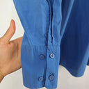 COS Cornflower Blue Ruched Sleeves Blouse Size S by SwapUp-Online Second Hand Store-Online Thrift Store