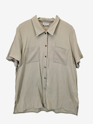 Katies Sage Textured Retro Relaxed Fit Shirt Size 16 by SwapUp-Online Second Hand Store-Online Thrift Store