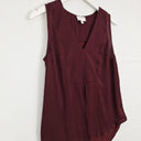 Witchery Burgundy Sleeveless Office Top Size XS by SwapUp-Online Second Hand Store-Online Thrift Store