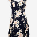 Review Navy Bloom Classy Midi Dress Size 12 by SwapUp-Online Second Hand Store-Online Thrift Store