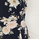 Review Navy Bloom Classy Midi Dress Size 12 by SwapUp-Online Second Hand Store-Online Thrift Store