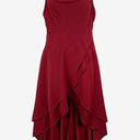 AJOY Maroon Waterfall Ruffle Slip Dress Size 12 by SwapUp-Online Second Hand Store-Online Thrift Store