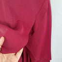 AJOY Maroon Waterfall Ruffle Slip Dress Size 12 by SwapUp-Online Second Hand Store-Online Thrift Store