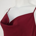 AJOY Maroon Waterfall Ruffle Slip Dress Size 12 by SwapUp-Online Second Hand Store-Online Thrift Store