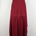 AJOY Maroon Waterfall Ruffle Slip Dress Size 12 by SwapUp-Online Second Hand Store-Online Thrift Store
