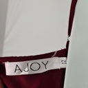 AJOY Maroon Waterfall Ruffle Slip Dress Size 12 by SwapUp-Online Second Hand Store-Online Thrift Store