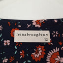 Leina Broughton Navy Floral Wrap Top Size 12 by SwapUp-Online Second Hand Store-Online Thrift Store