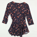 Leina Broughton Navy Floral Wrap Top Size 12 by SwapUp-Online Second Hand Store-Online Thrift Store
