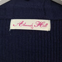 Alannah Hill Navy Fold Over Bobble Cardigan Size 12 by SwapUp-Online Second Hand Store-Online Thrift Store