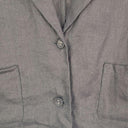 White Closet Cropped Button up Linen Top Size 14 by SwapUp-Online Second Hand Store-Online Thrift Store