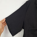 White Closet Cropped Button up Linen Top Size 14 by SwapUp-Online Second Hand Store-Online Thrift Store
