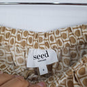 Seed Earthy Geometric Light Linen Pants Size 8 by SwapUp-Online Second Hand Store-Online Thrift Store