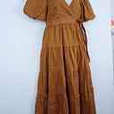 Aere Cinnamon Tiered Linen Dress Size 10 by SwapUp-Online Second Hand Store-Online Thrift Store