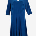 Leina & Fleur Ocean Blue Tie Front Midi Dress Size 16 by SwapUp-Online Second Hand Store-Online Thrift Store