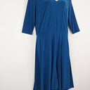 Leina & Fleur Ocean Blue Tie Front Midi Dress Size 16 by SwapUp-Online Second Hand Store-Online Thrift Store