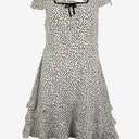 Review Colourful Spot Square Neck Dress Size 14 by SwapUp-Online Second Hand Store-Online Thrift Store
