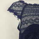 Alannah Hill Sapphire Lace Front Split Midi Dress Size 14 by SwapUp-Online Second Hand Store-Online Thrift Store