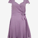 Review Lilac Spotted Wrap Style Dress Size 14 by SwapUp-Online Second Hand Store-Online Thrift Store