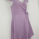 Review Lilac Spotted Wrap Style Dress Size 14 by SwapUp-Online Second Hand Store-Online Thrift Store