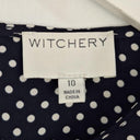 Witchery Flowy Navy Spotted Top Size 10 by SwapUp-Online Second Hand Store-Online Thrift Store