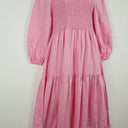 Alessandra Shirred Out To Lunch Linen Midi Dress Size L by SwapUp-Online Second Hand Store-Online Thrift Store