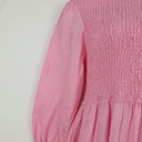 Alessandra Shirred Out To Lunch Linen Midi Dress Size L by SwapUp-Online Second Hand Store-Online Thrift Store