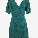 Kookai Forest Green Leopard Wrap Dress Size 8 by SwapUp-Online Second Hand Store-Online Thrift Store