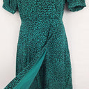 Kookai Forest Green Leopard Wrap Dress Size 8 by SwapUp-Online Second Hand Store-Online Thrift Store