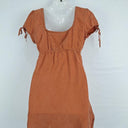 Old Flame Rust Shoulder Puff Mini Dress Size 10 by SwapUp-Online Second Hand Store-Online Thrift Store