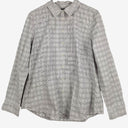 Sportscraft Polka Dot Pin Stripe White Shirt Size 14 by SwapUp-Online Second Hand Store-Online Thrift Store