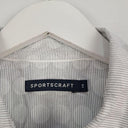 Sportscraft Polka Dot Pin Stripe White Shirt Size 14 by SwapUp-Online Second Hand Store-Online Thrift Store