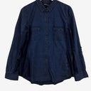 Sportscraft Deep Blue Two Textured Shirt Size 14 by SwapUp-Online Second Hand Store-Online Thrift Store
