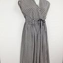 Lee Mathews Gingham Shirred Waist Midi Dress Size M by SwapUp-Online Second Hand Store-Online Thrift Store