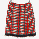 Moschino Glittery Tartan Frayed Edge Mini Skirt Size 10 by SwapUp-Online Second Hand Store-Online Thrift Store