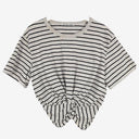 Alexander Wang Striped Knot Crop T-shirt Size M by SwapUp-Online Second Hand Store-Online Thrift Store