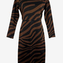 MaxMara Zebra Stretch Form Fitting Midi Dress Size M by SwapUp-Online Second Hand Store-Online Thrift Store
