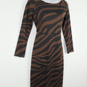 MaxMara Zebra Stretch Form Fitting Midi Dress Size M by SwapUp-Online Second Hand Store-Online Thrift Store