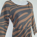 MaxMara Zebra Stretch Form Fitting Midi Dress Size M by SwapUp-Online Second Hand Store-Online Thrift Store