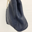Oroton Navy Soft Pebble Leather Eyelet Gold Chain Tote Bag Size None by SwapUp-Online Second Hand Store-Online Thrift Store