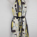 Stella Watercolour Pleated Halter Neck Midi Dress Size 8 by SwapUp-Online Second Hand Store-Online Thrift Store