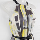 Stella Watercolour Pleated Halter Neck Midi Dress Size 8 by SwapUp-Online Second Hand Store-Online Thrift Store