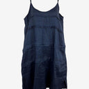 Eb&Ive Navy Folded Linen Casual Midi Dress Size XS by SwapUp-Online Second Hand Store-Online Thrift Store