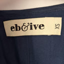 Eb&Ive Navy Folded Linen Casual Midi Dress Size XS by SwapUp-Online Second Hand Store-Online Thrift Store