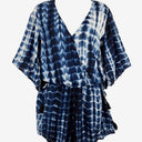 Decjuba Navy Tie Dye Cross Bodice Playsuit Size 10 by SwapUp-Online Second Hand Store-Online Thrift Store