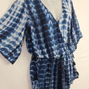 Decjuba Navy Tie Dye Cross Bodice Playsuit Size 10 by SwapUp-Online Second Hand Store-Online Thrift Store