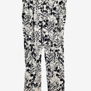 Blue Illusion Floral Pleated Stretch Casual Pants Size L by SwapUp-Online Second Hand Store-Online Thrift Store