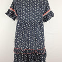 Adrift Pretty Navy Adjustable Waist Ruffled Midi Dress Size M by SwapUp-Online Second Hand Store-Online Thrift Store